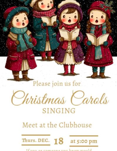 Join us for Christmas Caroling